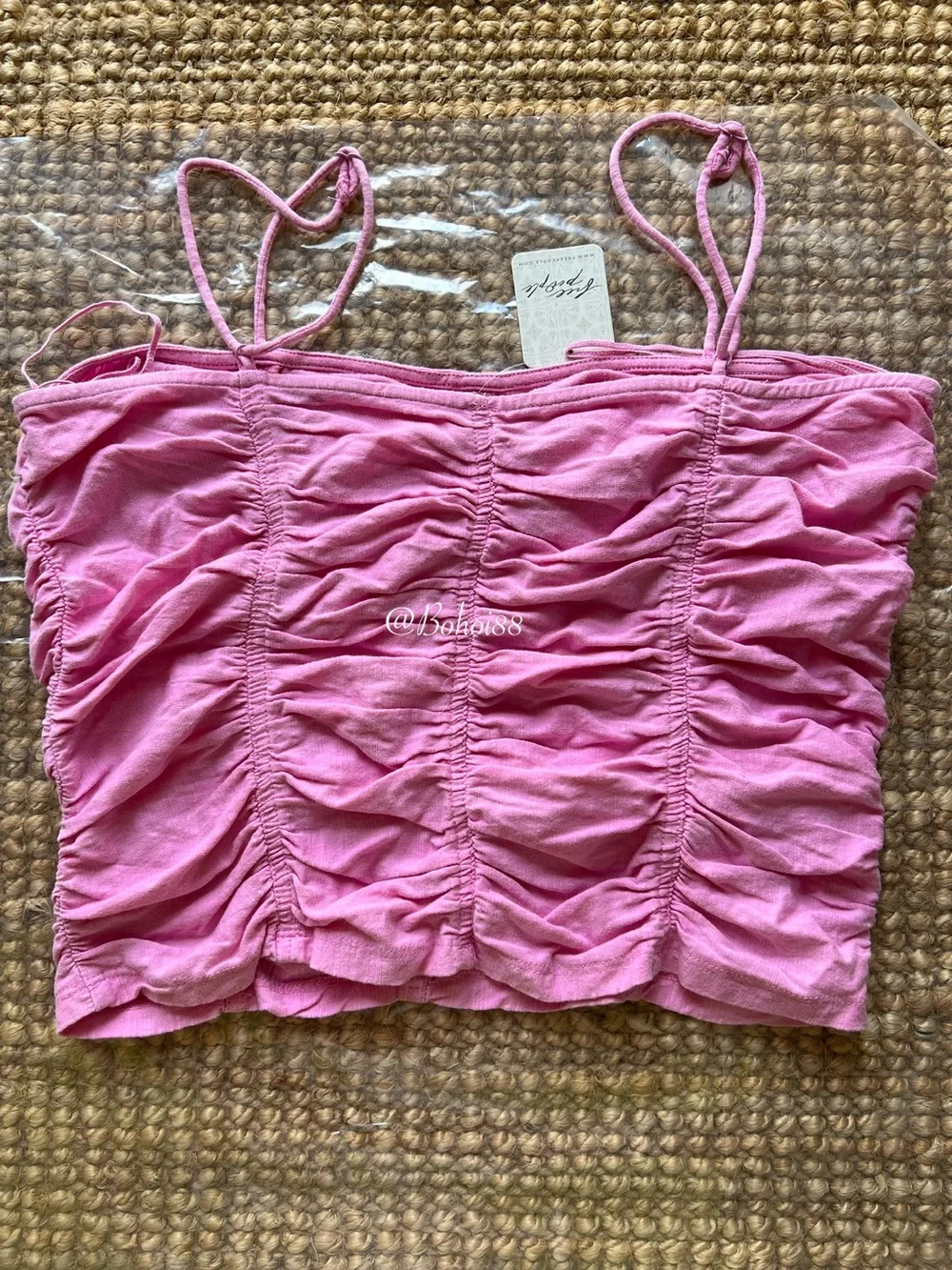NWT Free People Together Ruched Crop Tank Top